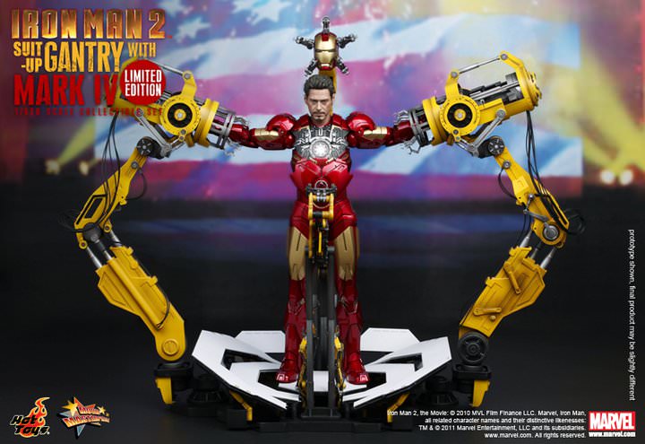 Hot Toys Iron Man 2 - Suit-Up Gantry With Mark IV MMS160