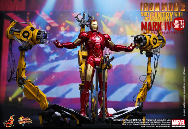 Hot Toys Iron Man 2 - Suit-Up Gantry With Mark IV MMS160