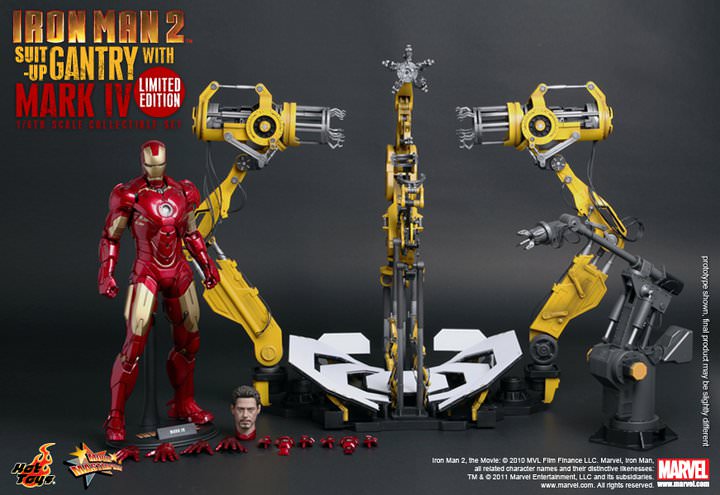 Hot Toys Iron Man 2 - Suit-Up Gantry With Mark IV MMS160