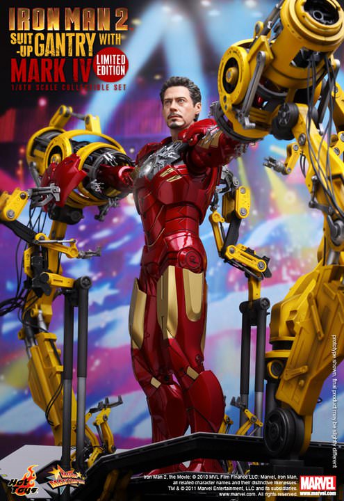 Hot Toys Iron Man 2 - Suit-Up Gantry With Mark IV MMS160