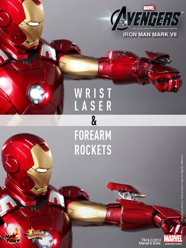 Hot Toys The Avengers Iron Man Mark VII MMS185 Regular Edition