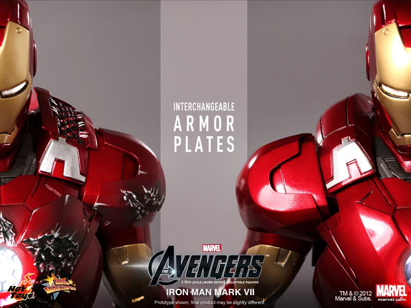 Hot Toys The Avengers Iron Man Mark VII MMS185 Regular Edition