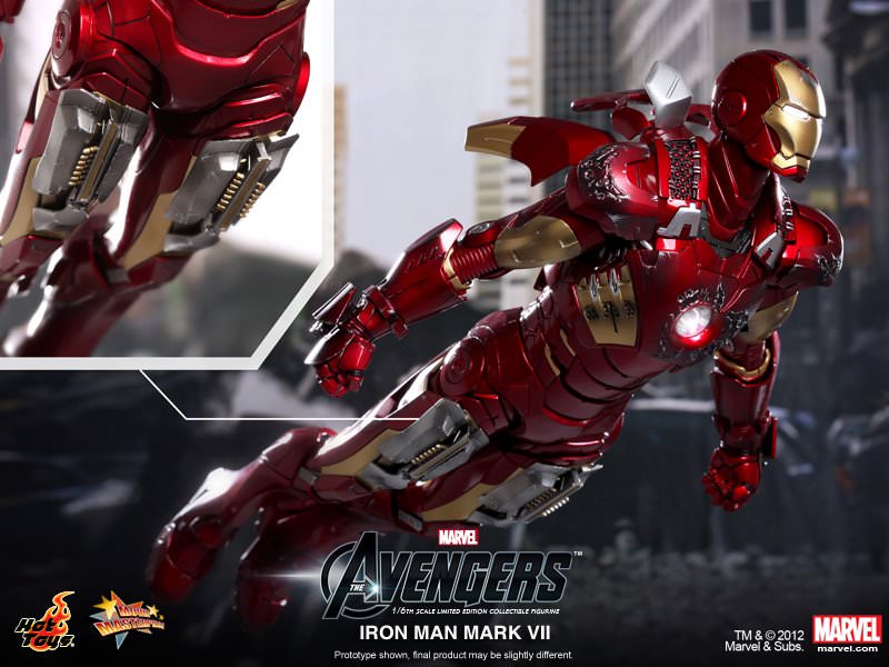 Hot Toys The Avengers Iron Man Mark VII MMS185 Regular Edition