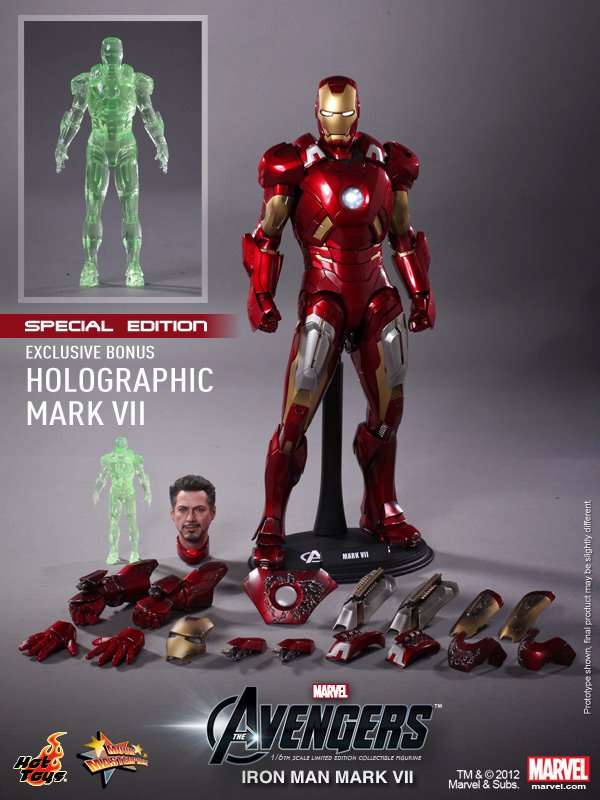 Hot Toys The Avengers Iron Man Mark VII MMS185 Exclusive Edition