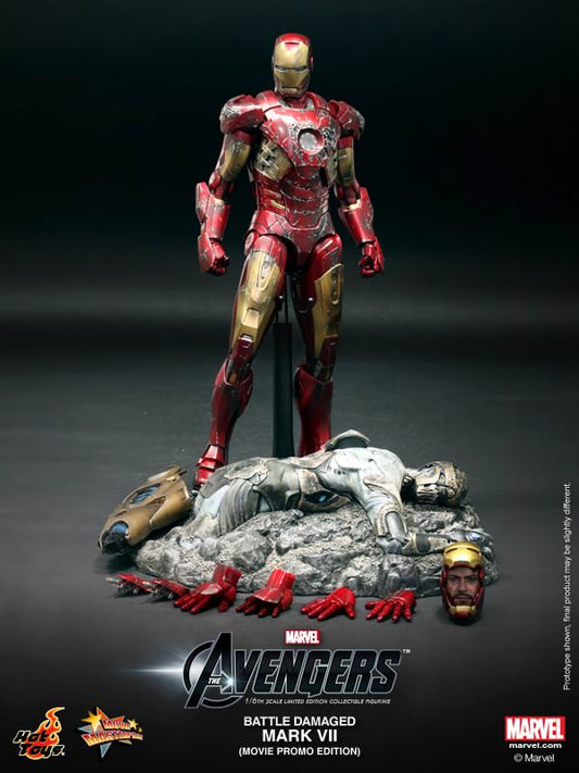 Hot Toys The Avengers Battle Damaged Mark VII (Movie Promo Edition) MMS196