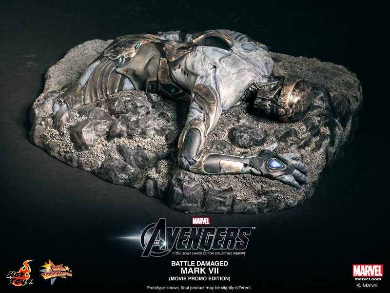 Hot Toys The Avengers Battle Damaged Mark VII (Movie Promo Edition) MMS196