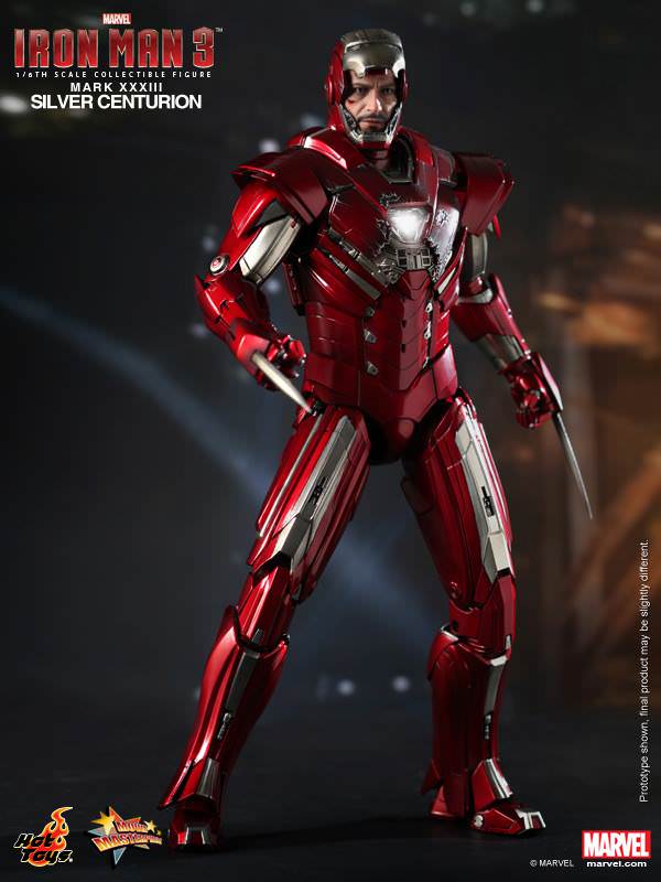 Hot Toys Iron Man 3 - Silver Centurion (Mark XXXIII) MMS213 (Exclusive Edition)