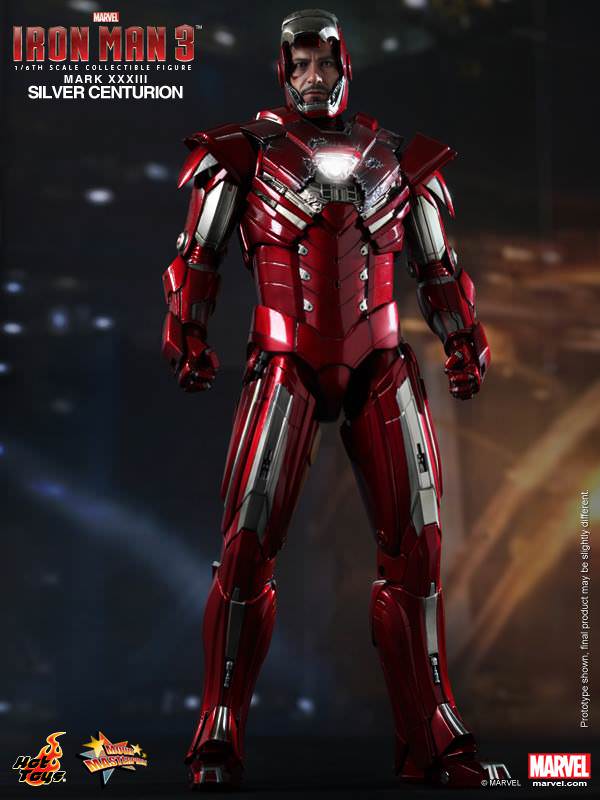 Hot Toys Iron Man 3 - Silver Centurion (Mark XXXIII) MMS213 (Exclusive Edition)