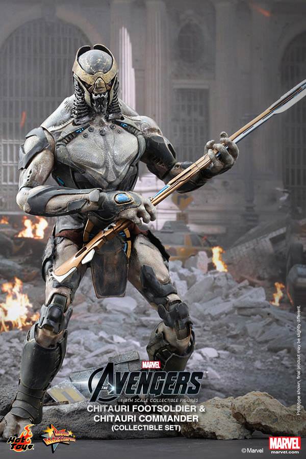 Hot Toys The Avengers Chitauri Footsoldier And Chitauri Commander Collectible Figures Set MMS228