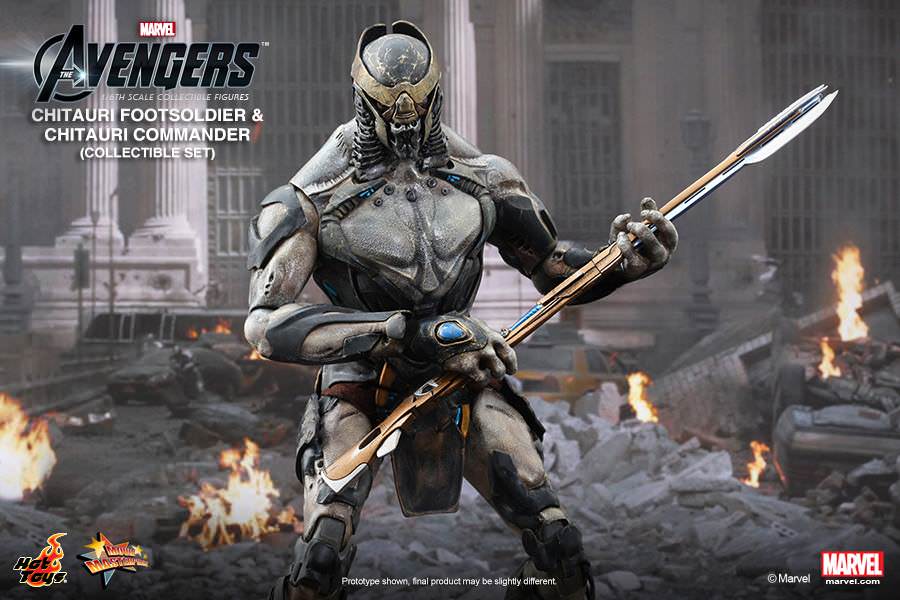 Hot Toys The Avengers Chitauri Footsoldier And Chitauri Commander Collectible Figures Set MMS228