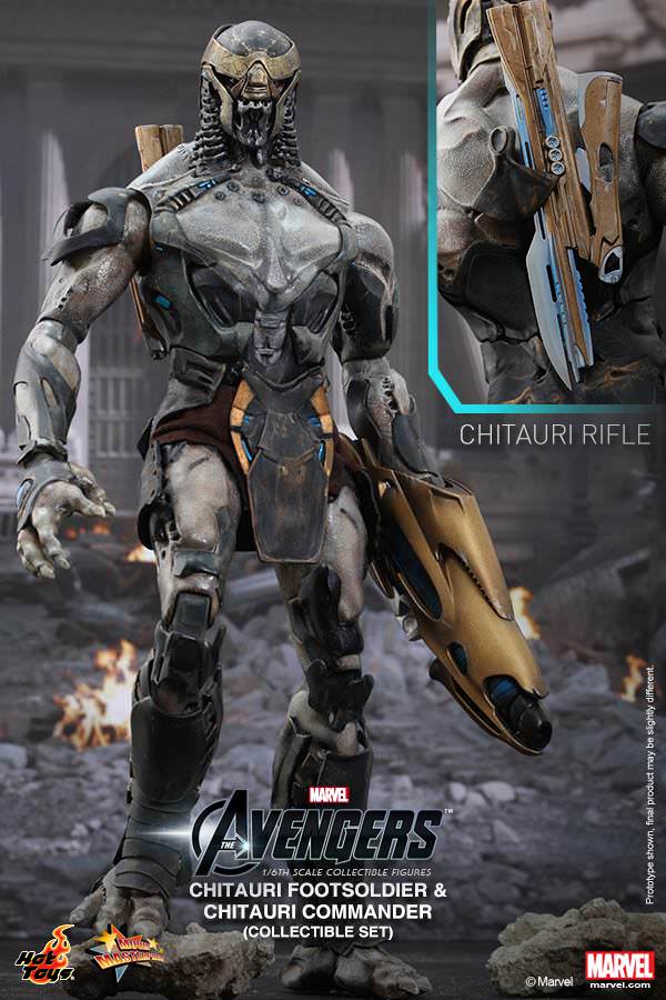 Hot Toys The Avengers Chitauri Footsoldier And Chitauri Commander Collectible Figures Set MMS228