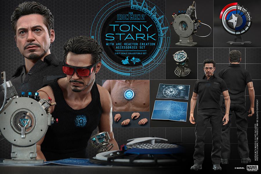 Hot Toys Iron Man 2 : Tony Stark With Arc Reactor Creation Accessories MMS273