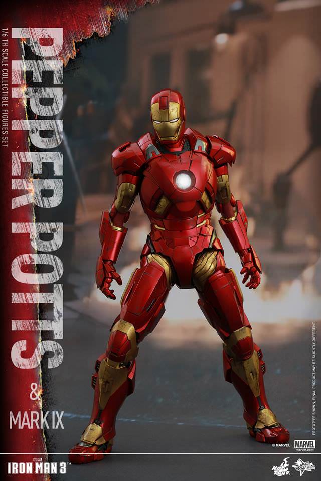 Hot Toys Iron Man 3 - Pepper Potts &amp; Mark IX MMS311 (Regular Edition)