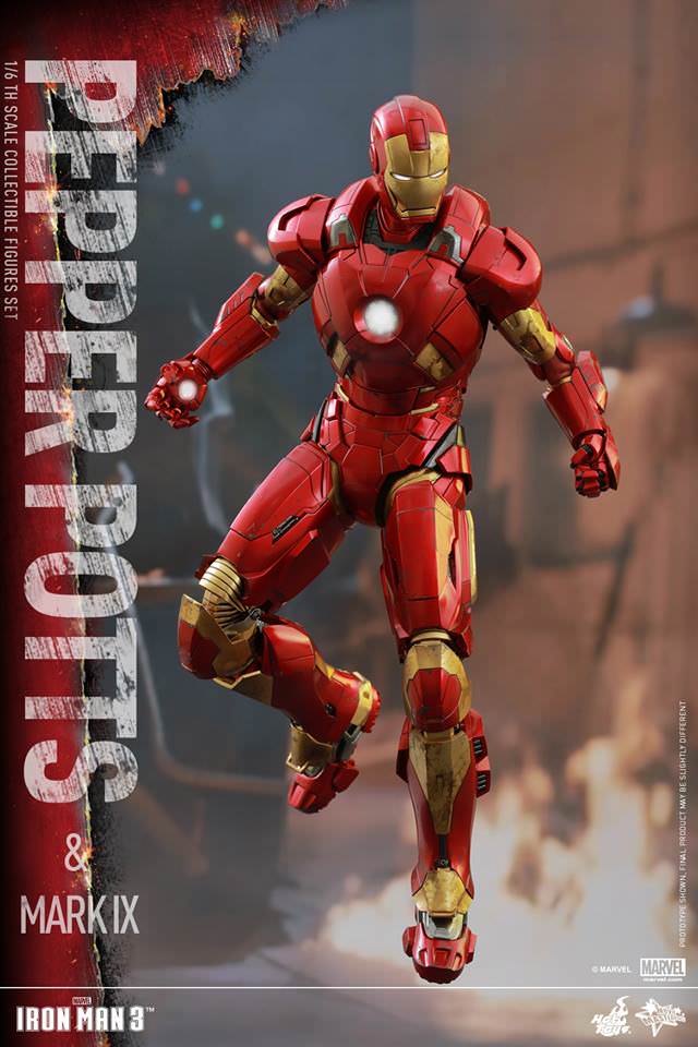 Hot Toys Iron Man 3 - Pepper Potts &amp; Mark IX MMS311 (Regular Edition)