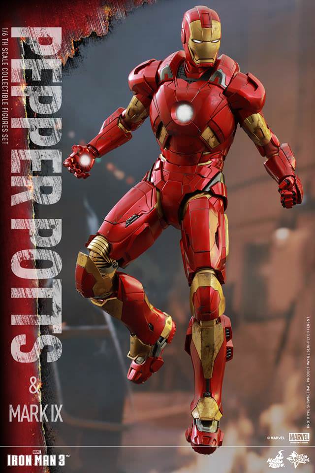 Hot Toys Iron Man 3 - Pepper Potts &amp; Mark IX MMS311 (Regular Edition)