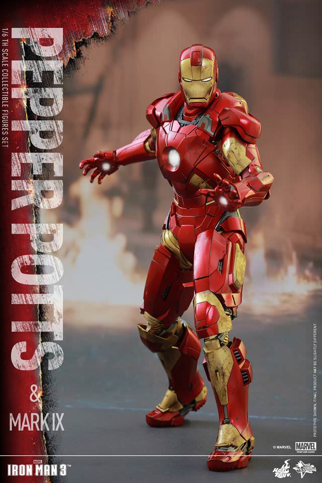 Hot Toys Iron Man 3 - Pepper Potts &amp; Mark IX MMS311 (Special Edition)