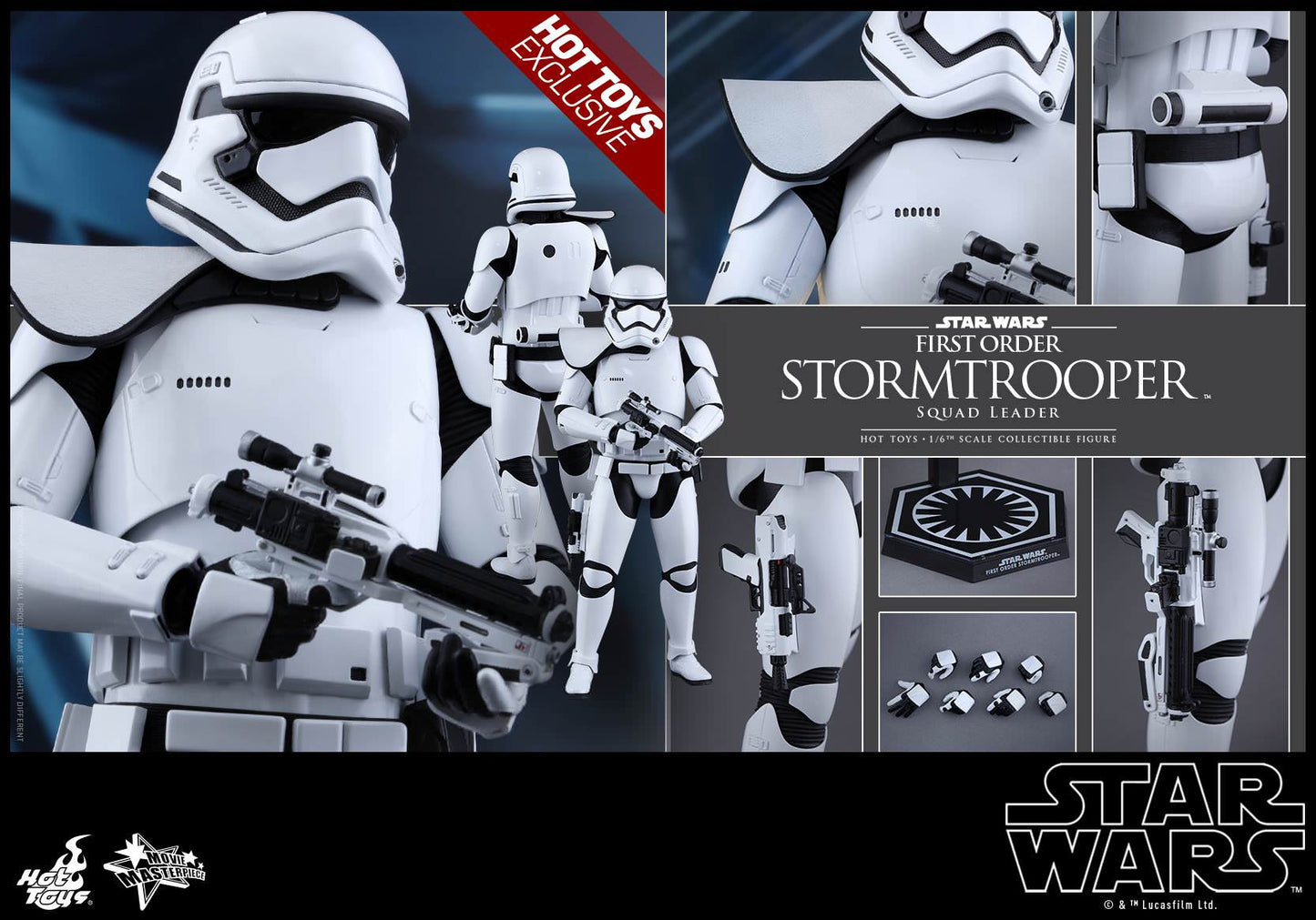 Hot Toys Star Wars: The Force Awakens - First Order Stormtrooper Squad Leader MMS316