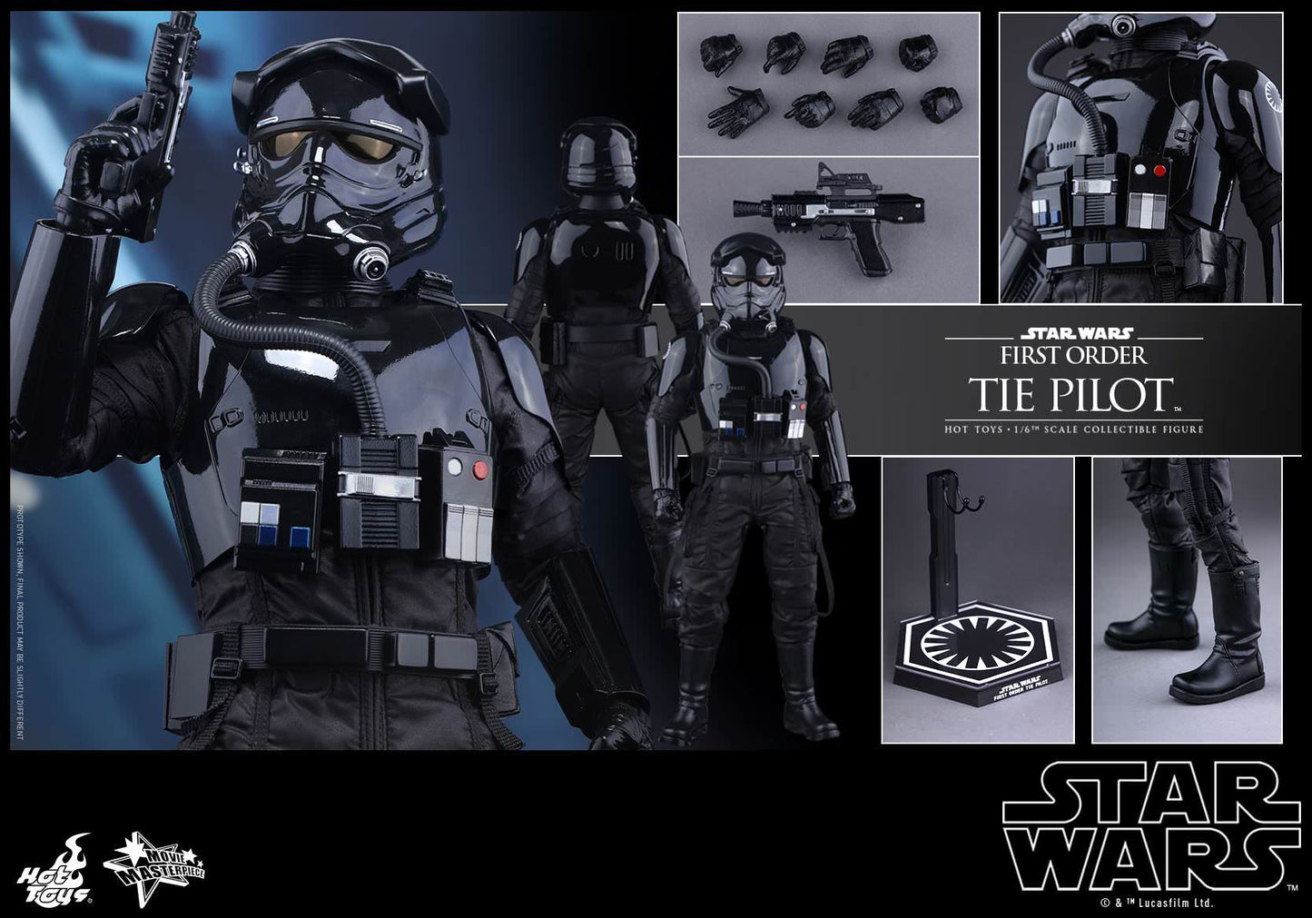 Hot Toys Star Wars: The Force Awakens - First Order TIE Pilot MMS324