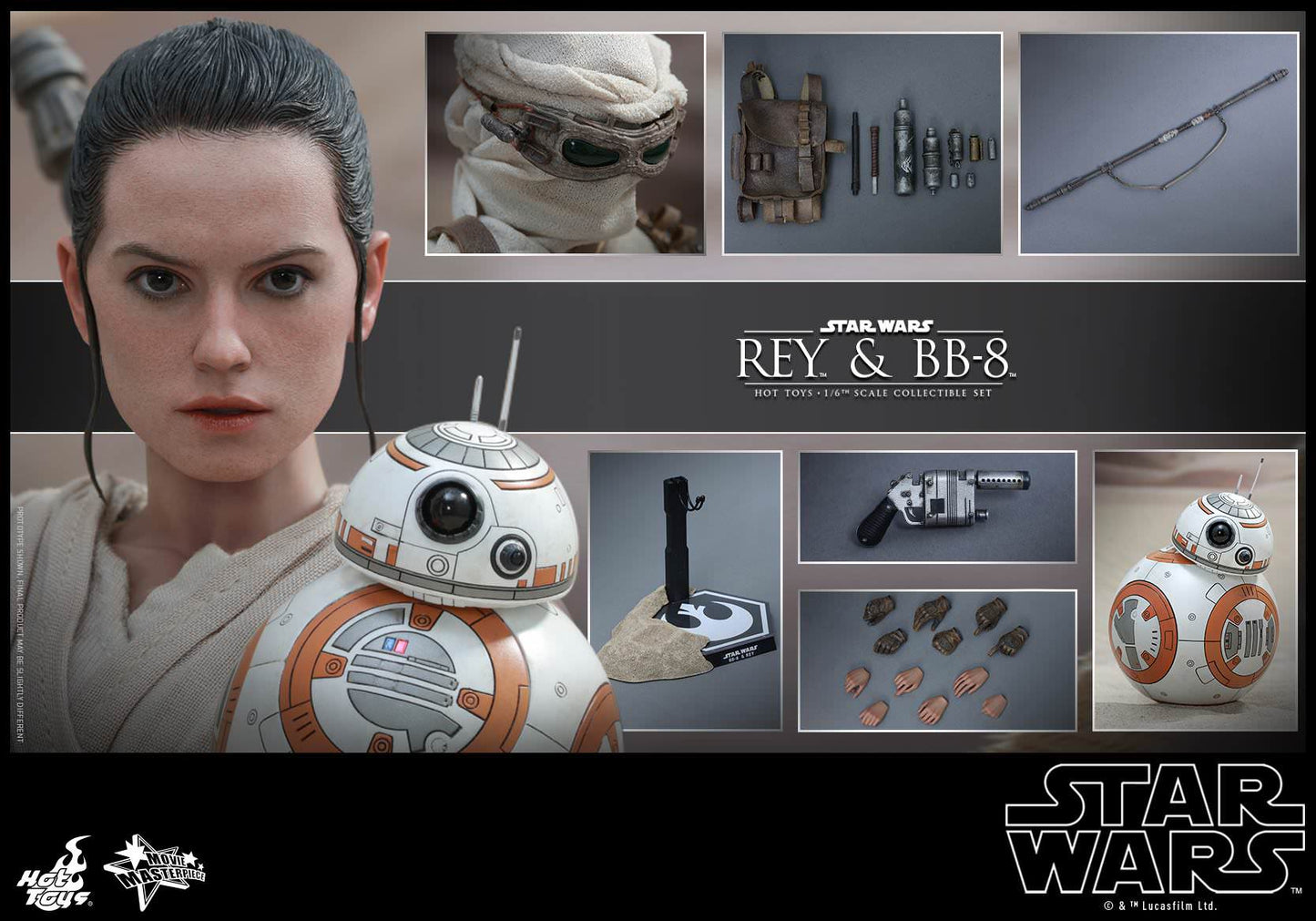 Hot Toys Star Wars: The Force Awakens MMS337 Rey and BB-8 MMS337