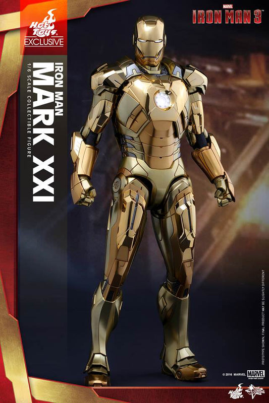 Hot Toys Iron Man 3 – Mark XXI Gold Chrome Version MMS341