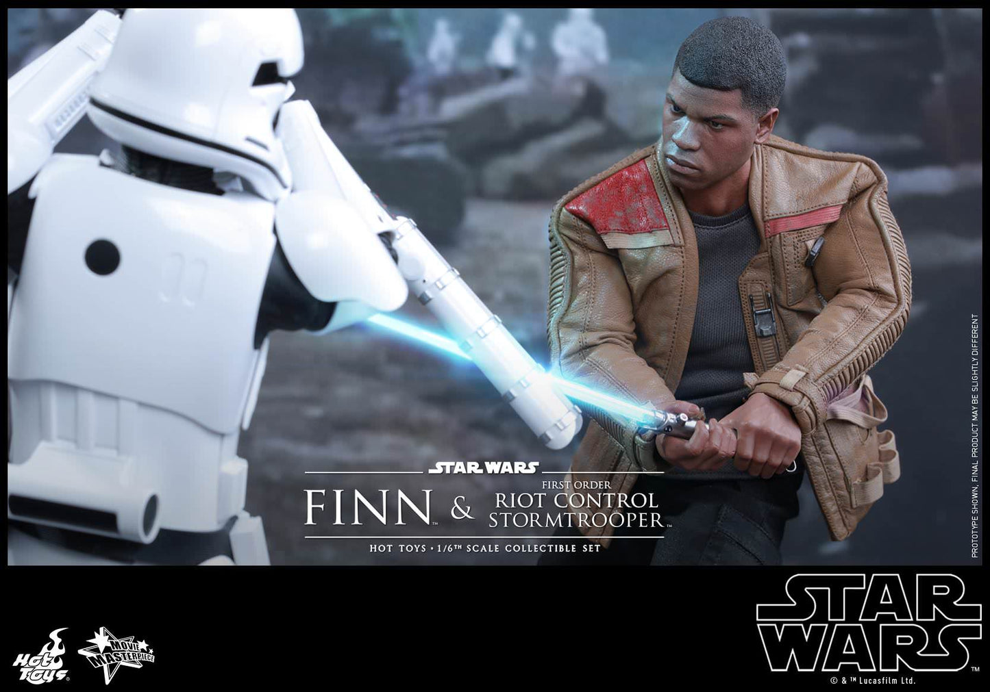 Hot Toys Star Wars: The Force Awakens - Finn and First Order Riot Control Stormtrooper MMS346