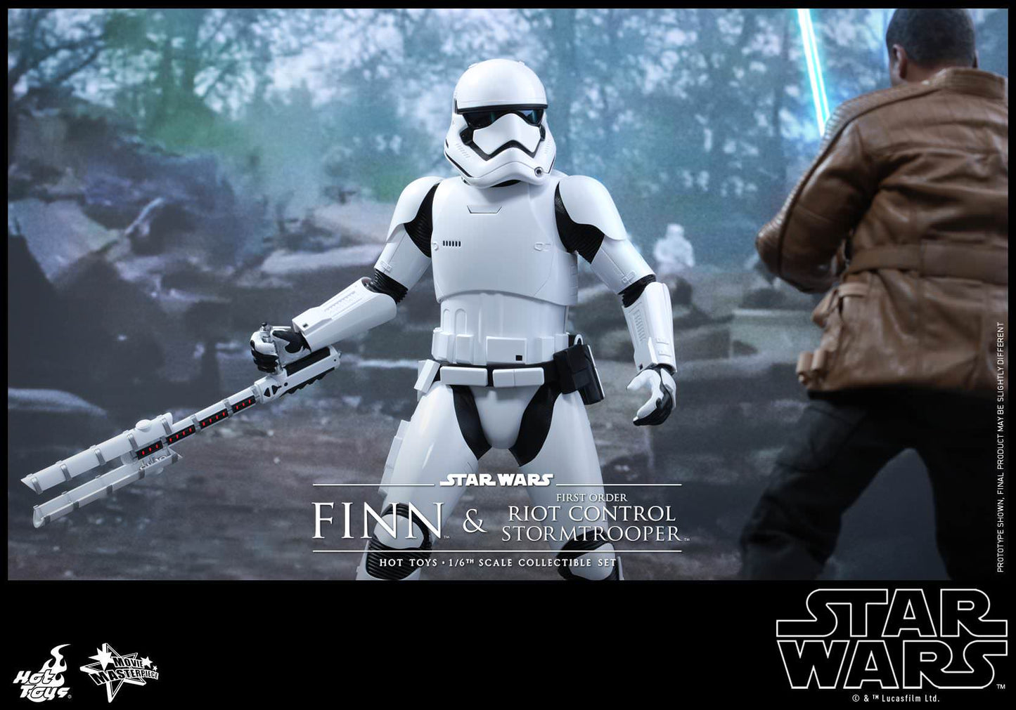 Hot Toys Star Wars: The Force Awakens - Finn and First Order Riot Control Stormtrooper MMS346