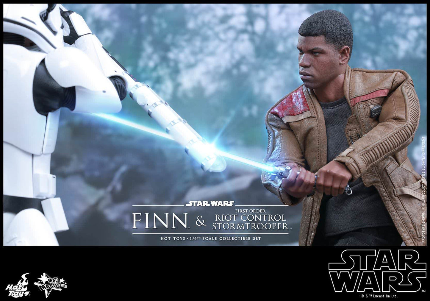 Hot Toys Star Wars: The Force Awakens - Finn and First Order Riot Control Stormtrooper MMS346