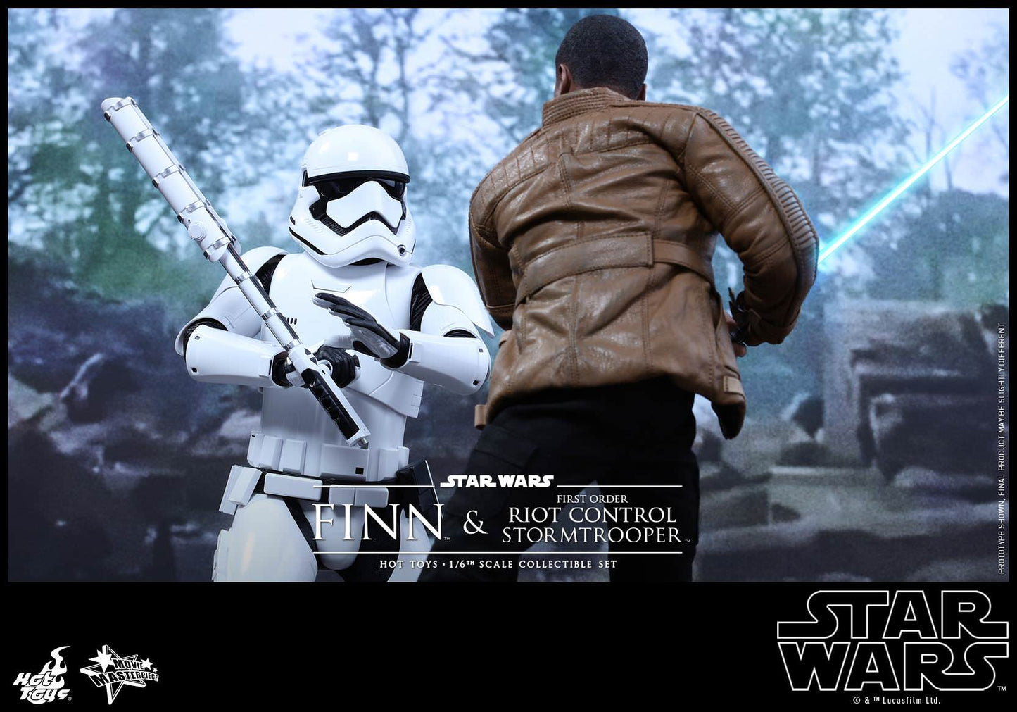 Hot Toys Star Wars: The Force Awakens - Finn and First Order Riot Control Stormtrooper MMS346