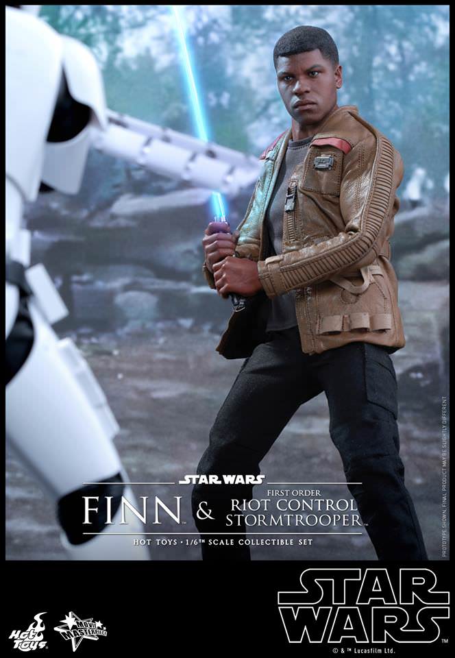 Hot Toys Star Wars: The Force Awakens - Finn and First Order Riot Control Stormtrooper MMS346