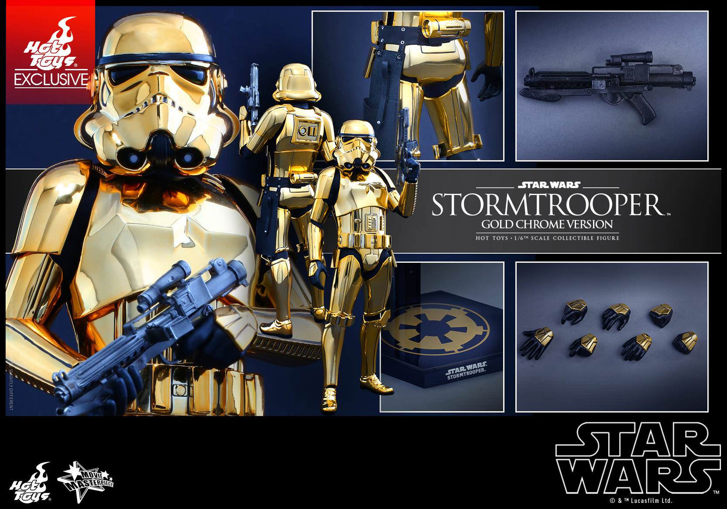 Hot Toys Star Wars Stormtrooper Gold Chrome Version MMS364