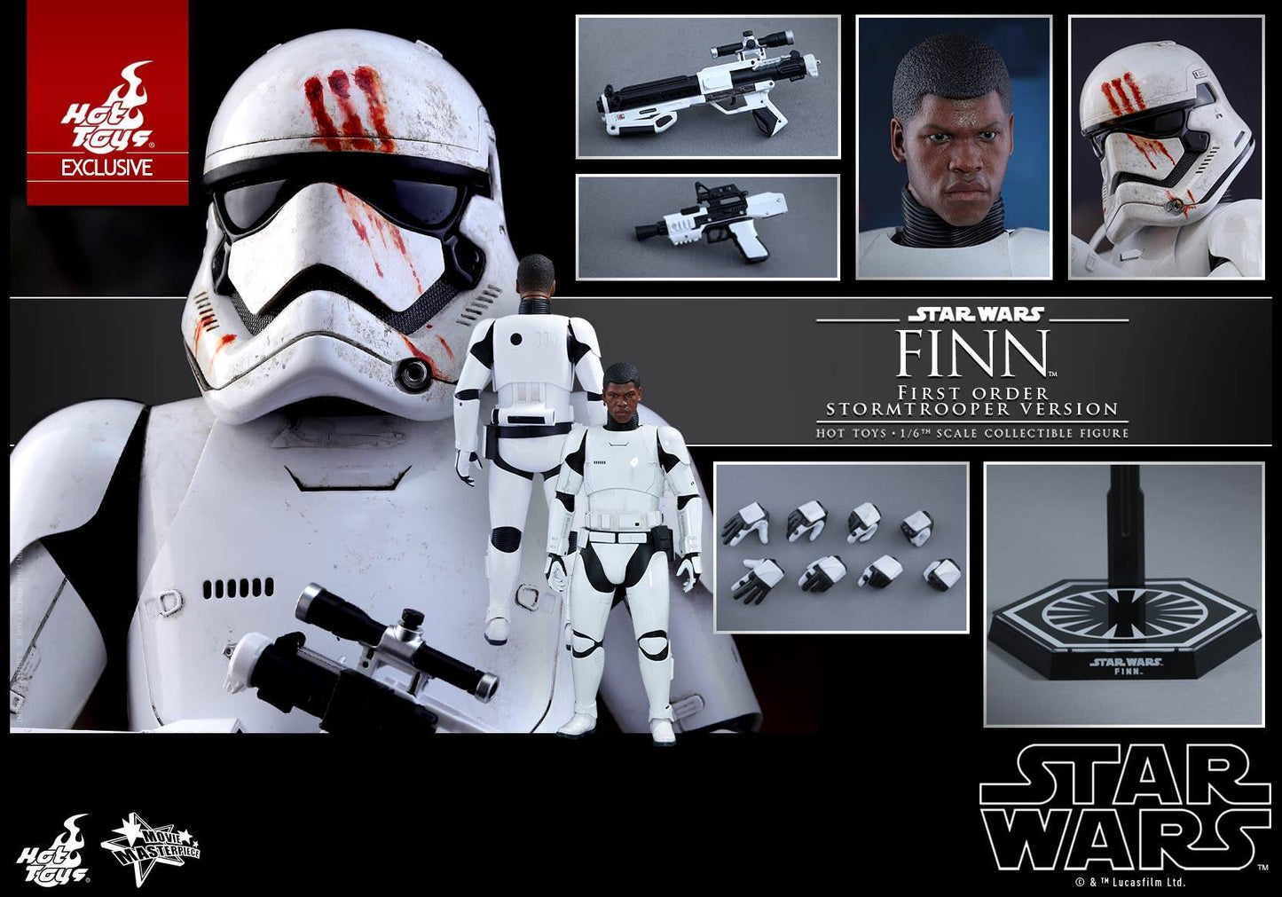 Hot Toys Star Wars: The Force Awakens - Finn (First Order Stormtrooper Version) MMS367