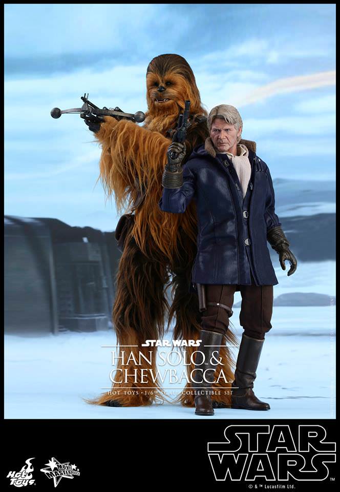 Hot Toys Star Wars: The Force Awakens - Han Solo and Chewbacca MMS376