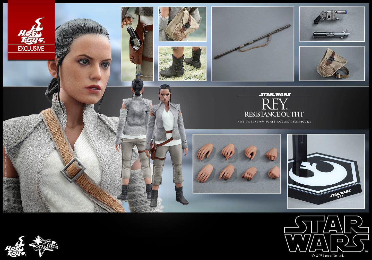 Hot Toys Star Wars: The Force Awakens - Rey (Resistance Outfit) MMS377