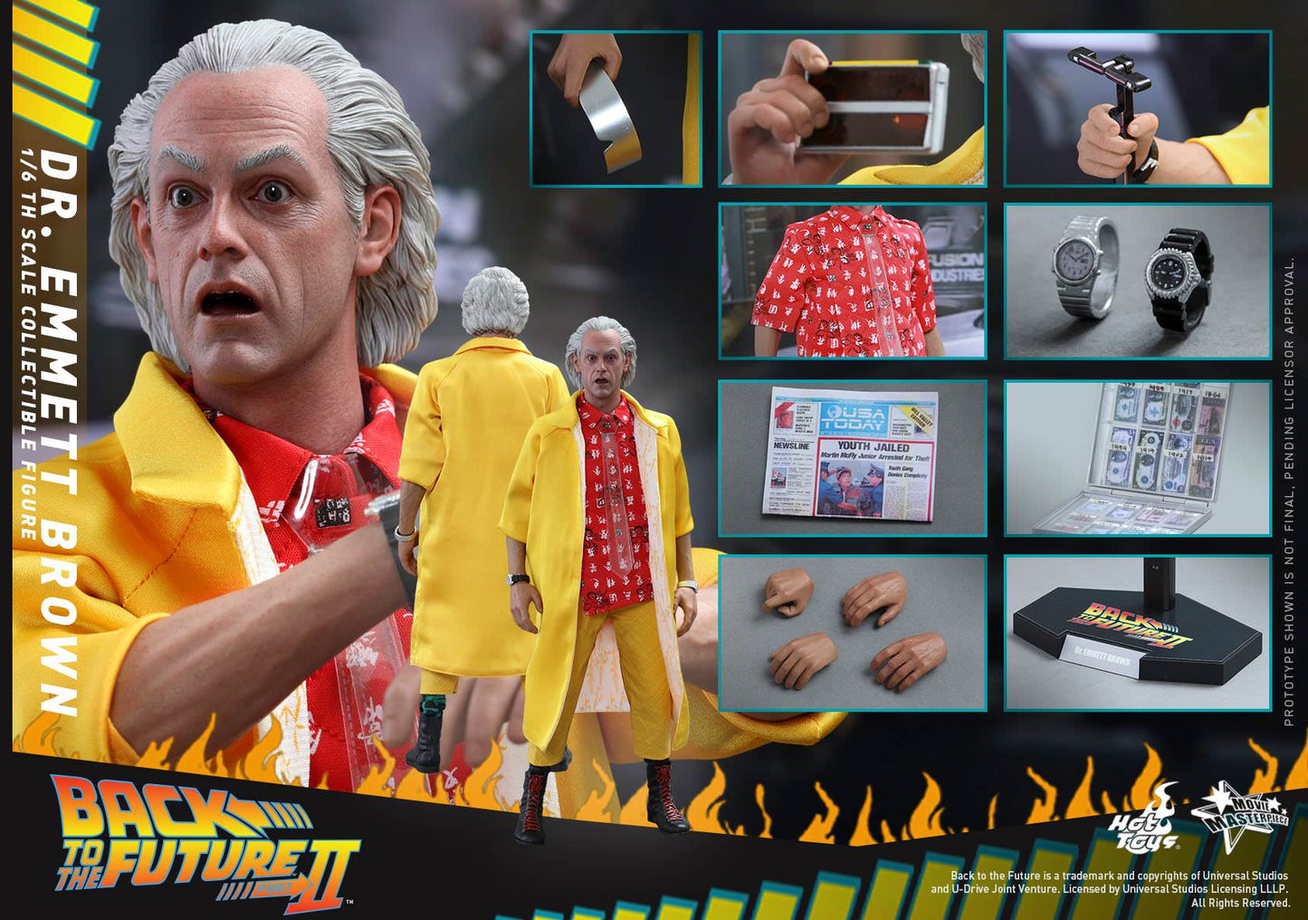 Hot Toys Back To The Future Part II - Dr. Emmett Brown MMS380 (Regular Edition)