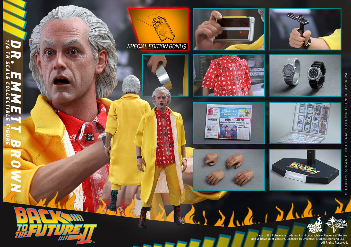 Hot Toys Back To The Future Part II - Dr. Emmett Brown MMS380 (Special Edition)