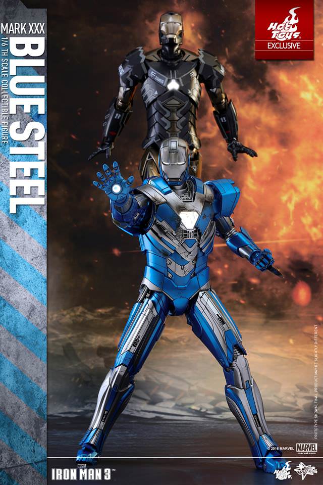 Hot Toys Iron Man 3 - Blue Steel (Mark XXX) MMS391