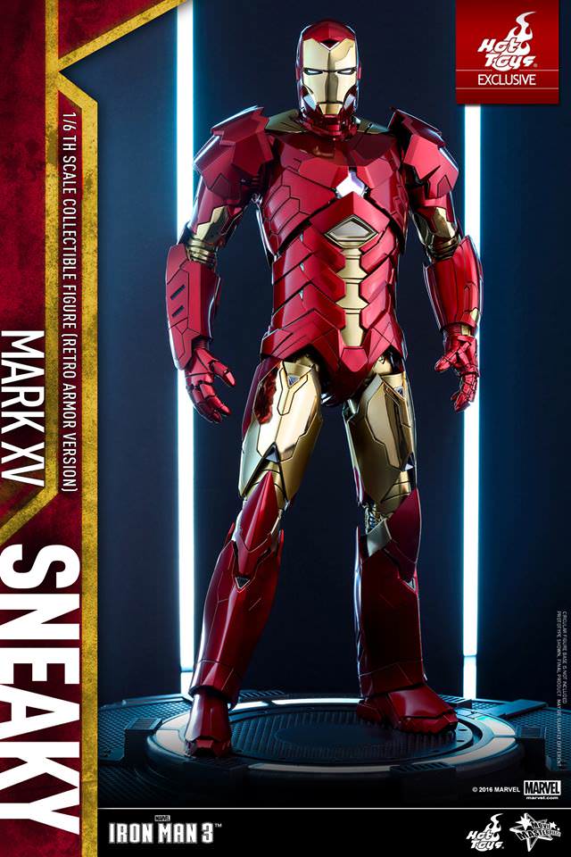 Hot Toys Iron Man 3 - Sneaky Mark XV (Retro Armor Version) MMS396