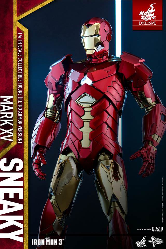 Hot Toys Iron Man 3 - Sneaky Mark XV (Retro Armor Version) MMS396