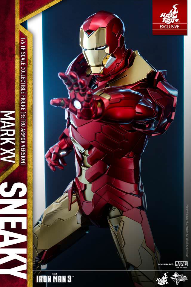 Hot Toys Iron Man 3 - Sneaky Mark XV (Retro Armor Version) MMS396