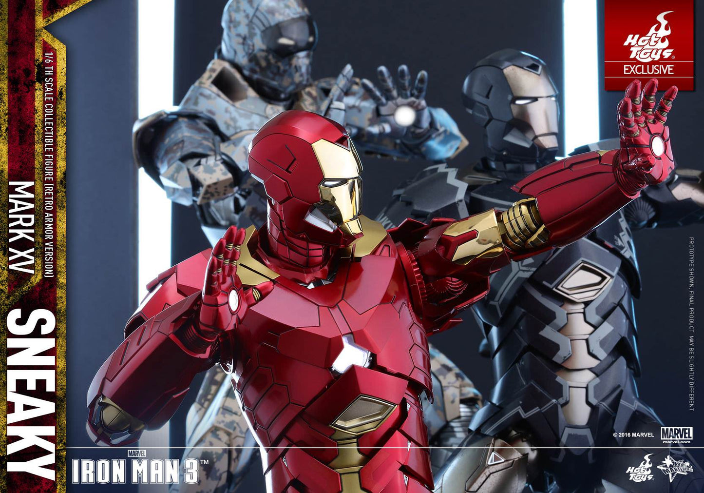 Hot Toys Iron Man 3 - Sneaky Mark XV (Retro Armor Version) MMS396