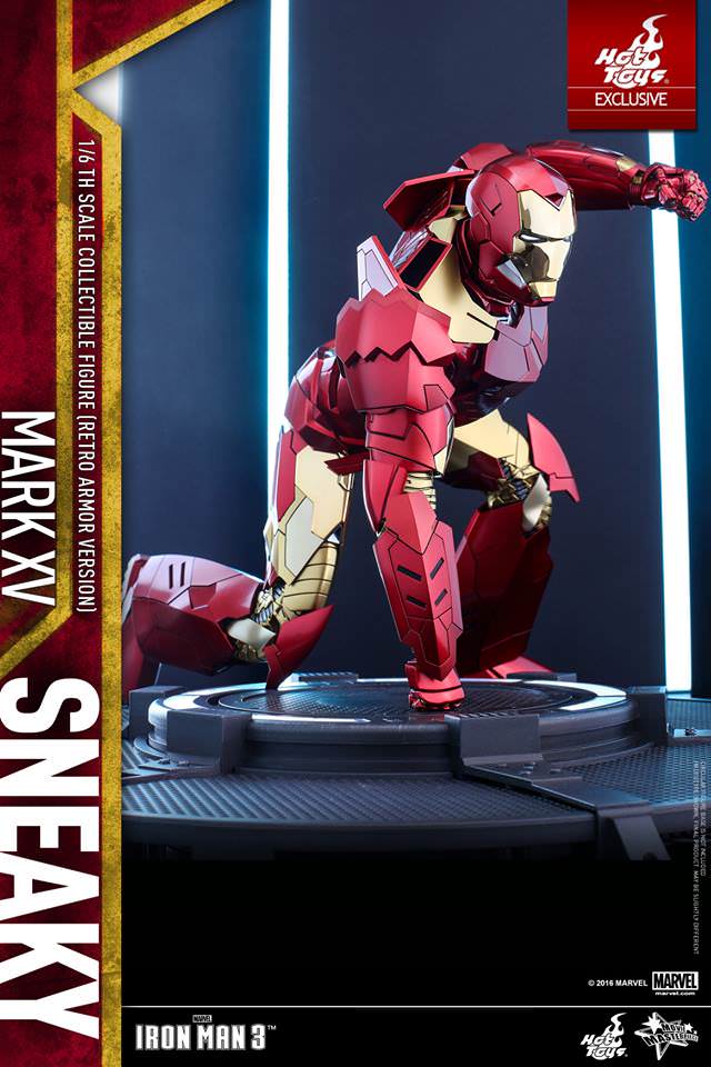 Hot Toys Iron Man 3 - Sneaky Mark XV (Retro Armor Version) MMS396