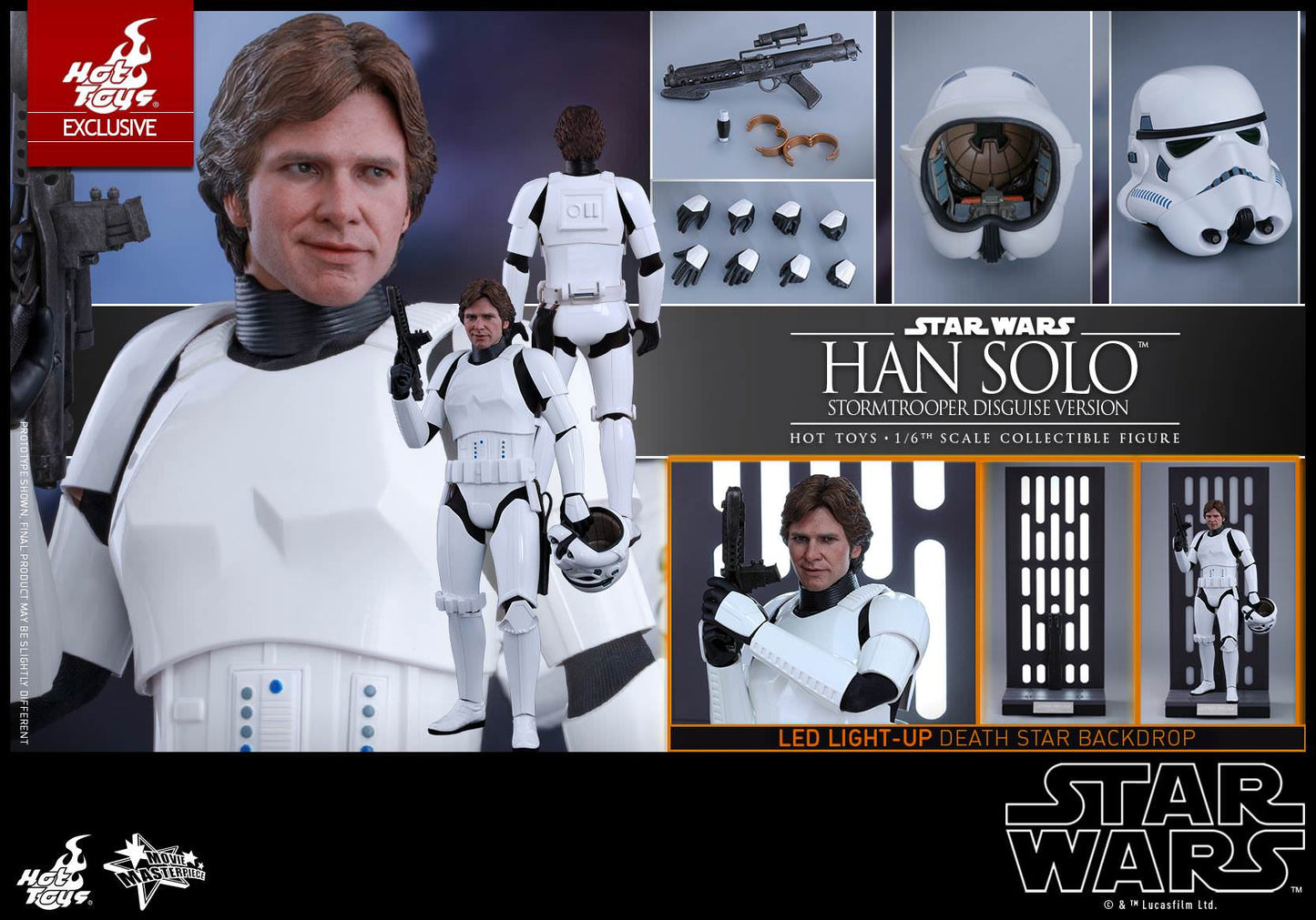 Hot Toys Star Wars: Episode IV A New Hope - Han Solo (Stormtrooper Disguise Version) MMS418