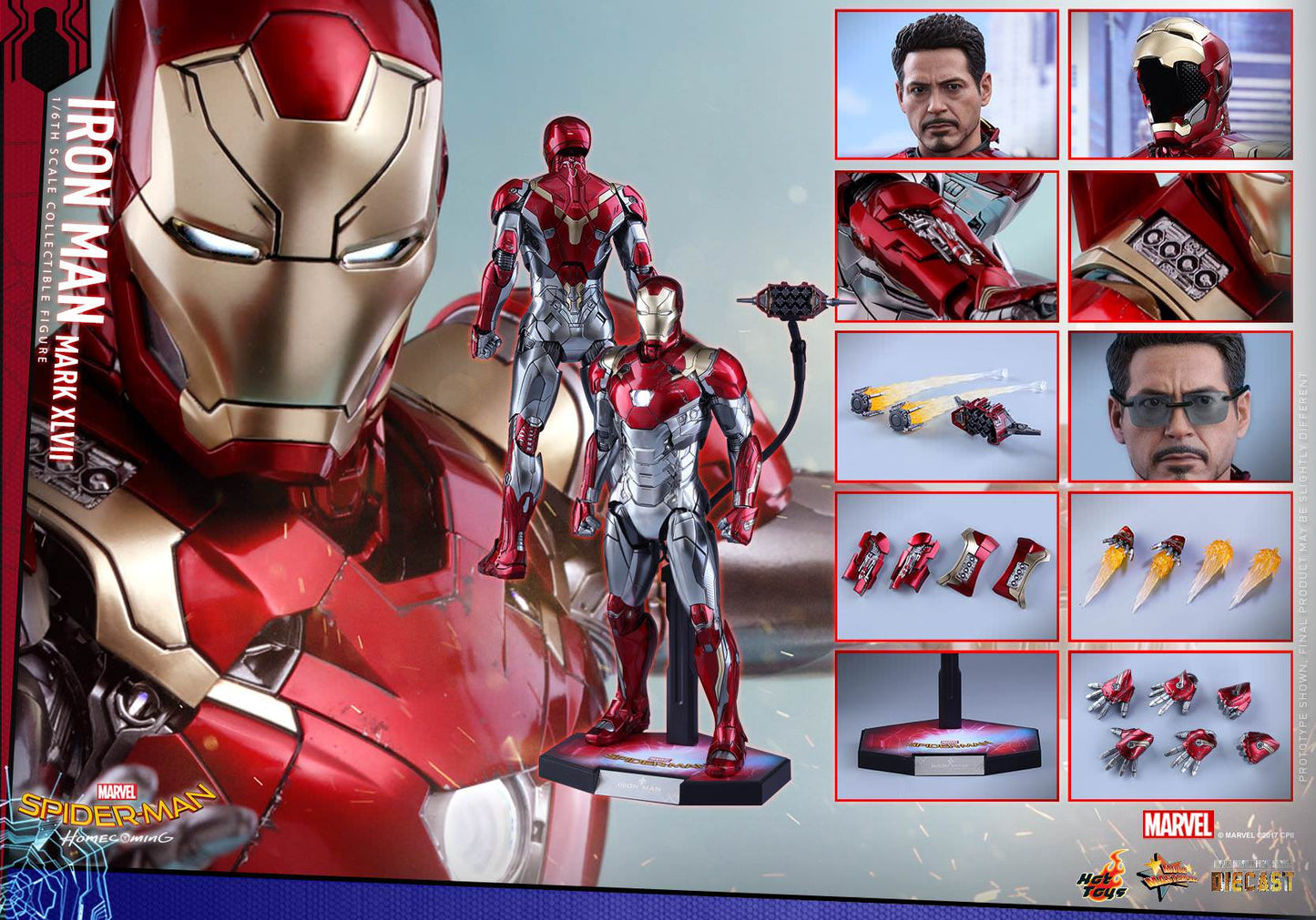 Hot Toys Spider-Man: Homecoming - Iron Man Mark XLVII MMS427D19 ( 2020's Version / Re-Issue Version)