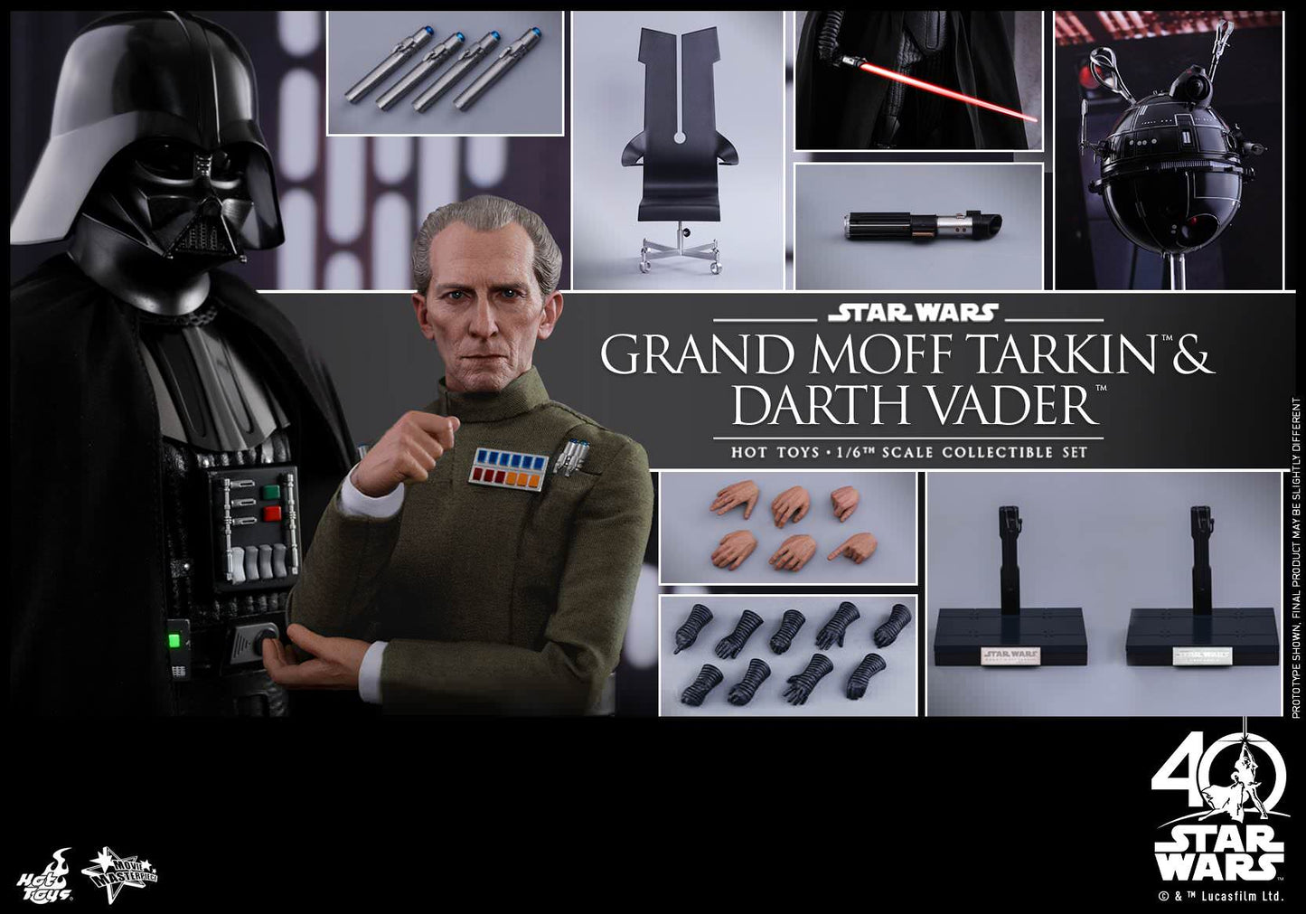 Hot Toys Star Wars: Episode IV A New Hope - Grand Moff Tarkin &amp; Darth Vader MMS434