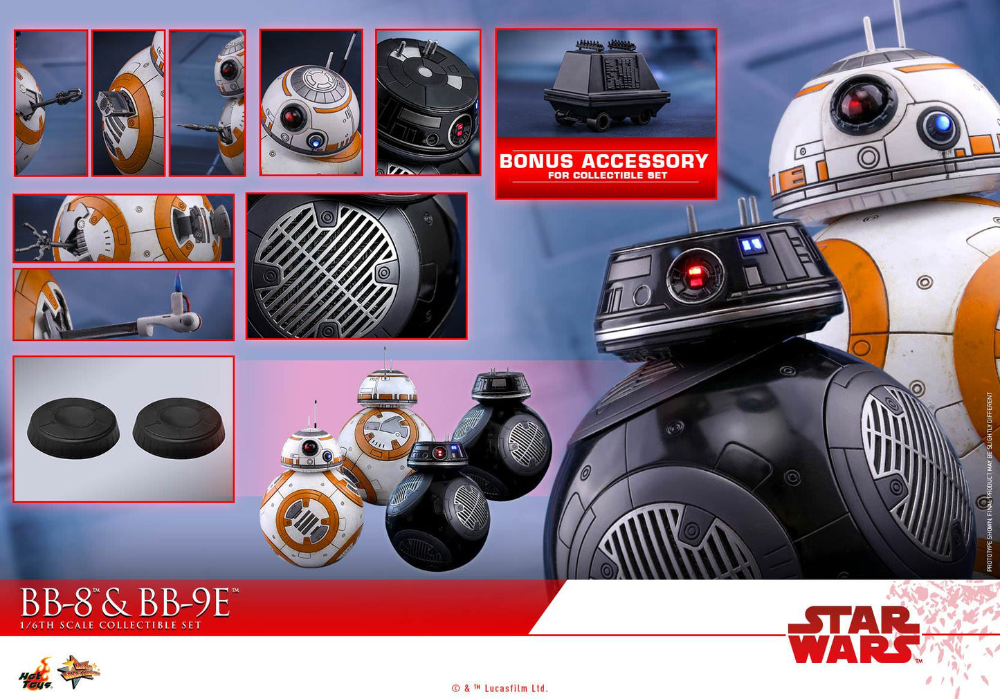 Hot Toys Star Wars: The Last Jedi - BB-8 &amp; BB-9E E MMS442