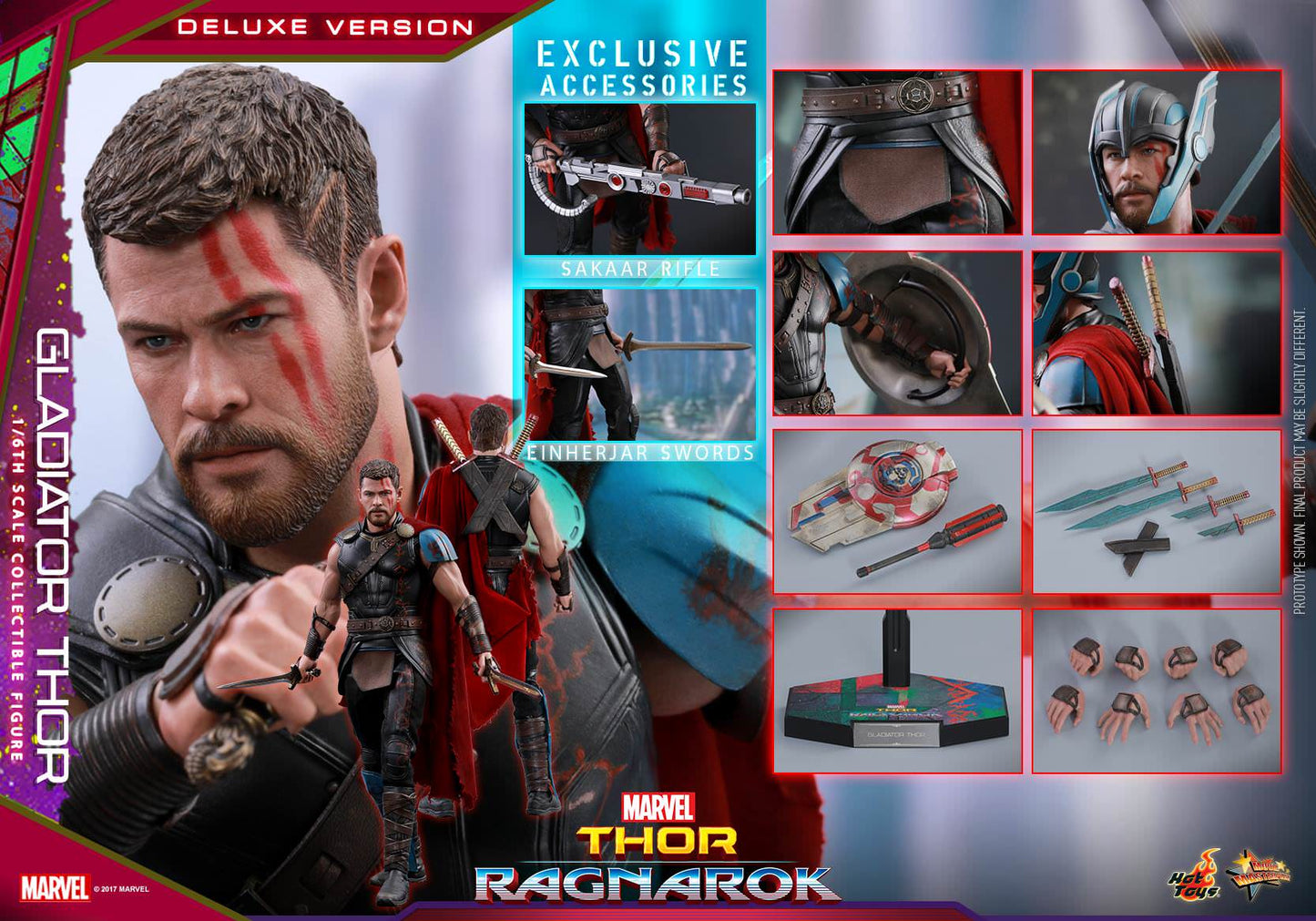 Hot Toys Thor Ragnarok :Gladiator Thor (Deluxe Version) MMS445