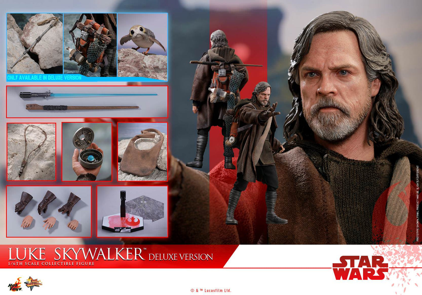 Hot Toys Star Wars: The Last Jedi - Luke Skywalker (Deluxe Version) MMS458