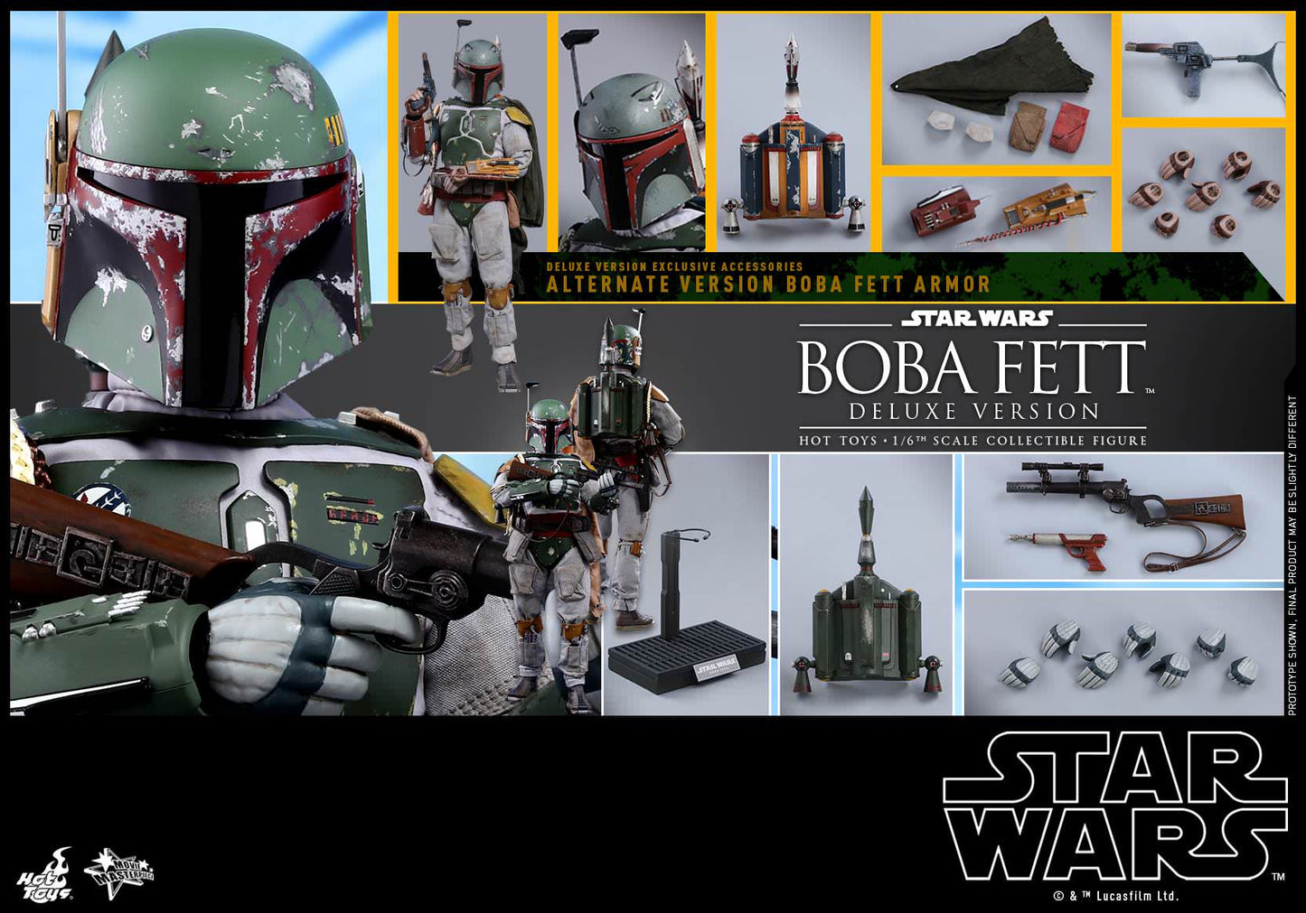 Hot Toys Star Wars: Episode V The Empire Strikes Back Boba Fett (Deluxe Version) MMS464