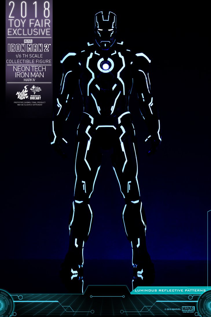 Hot Toys Iron Man 2 : Neon Tech Iron Man 1.0 MMS485D24