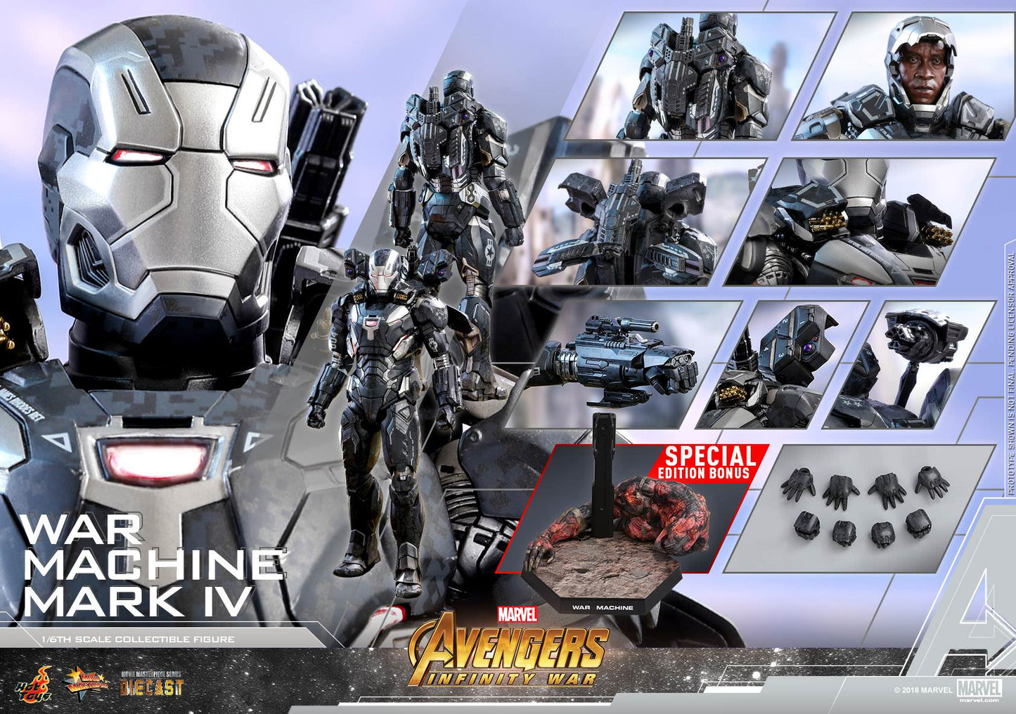 Hot Toys Avengers: Infinity War - War Machine Mark IV MMS499D26 (Exclusive Edition)